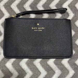 Kate Spade Black Leather Wristlet